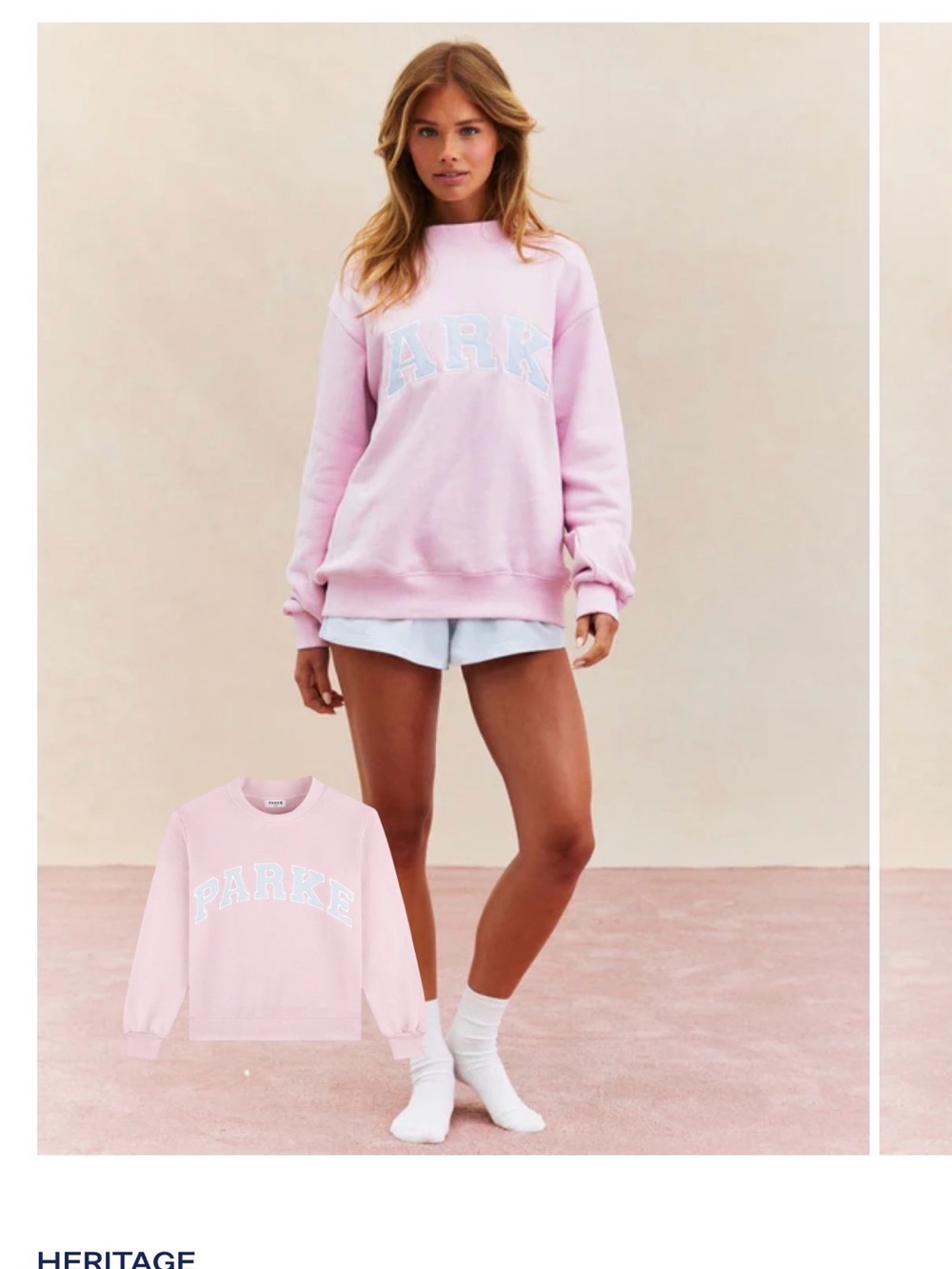 PARKE Pink Crewneck Sweatshirt